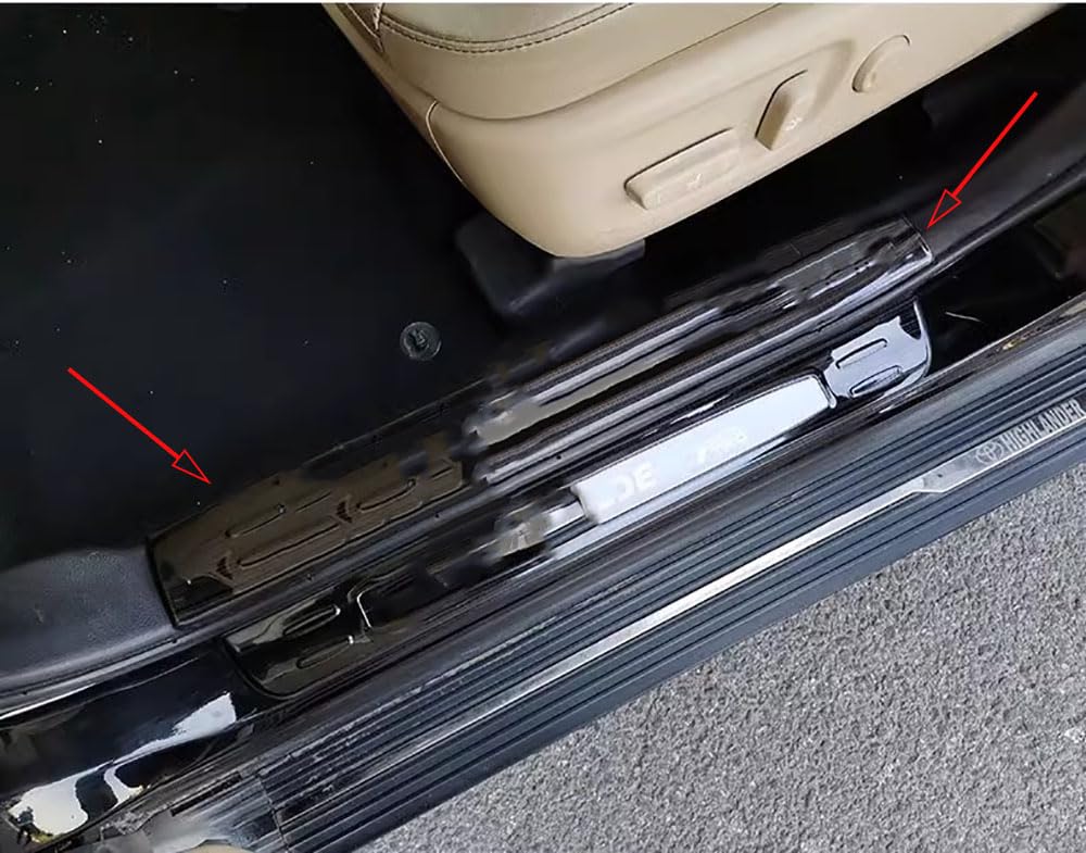 Car Accessories Stainless Steel Inner Door Sill Protector Cover Door Entry Guard Plate Sticker 4PCs Compatible with Toyota — view 5