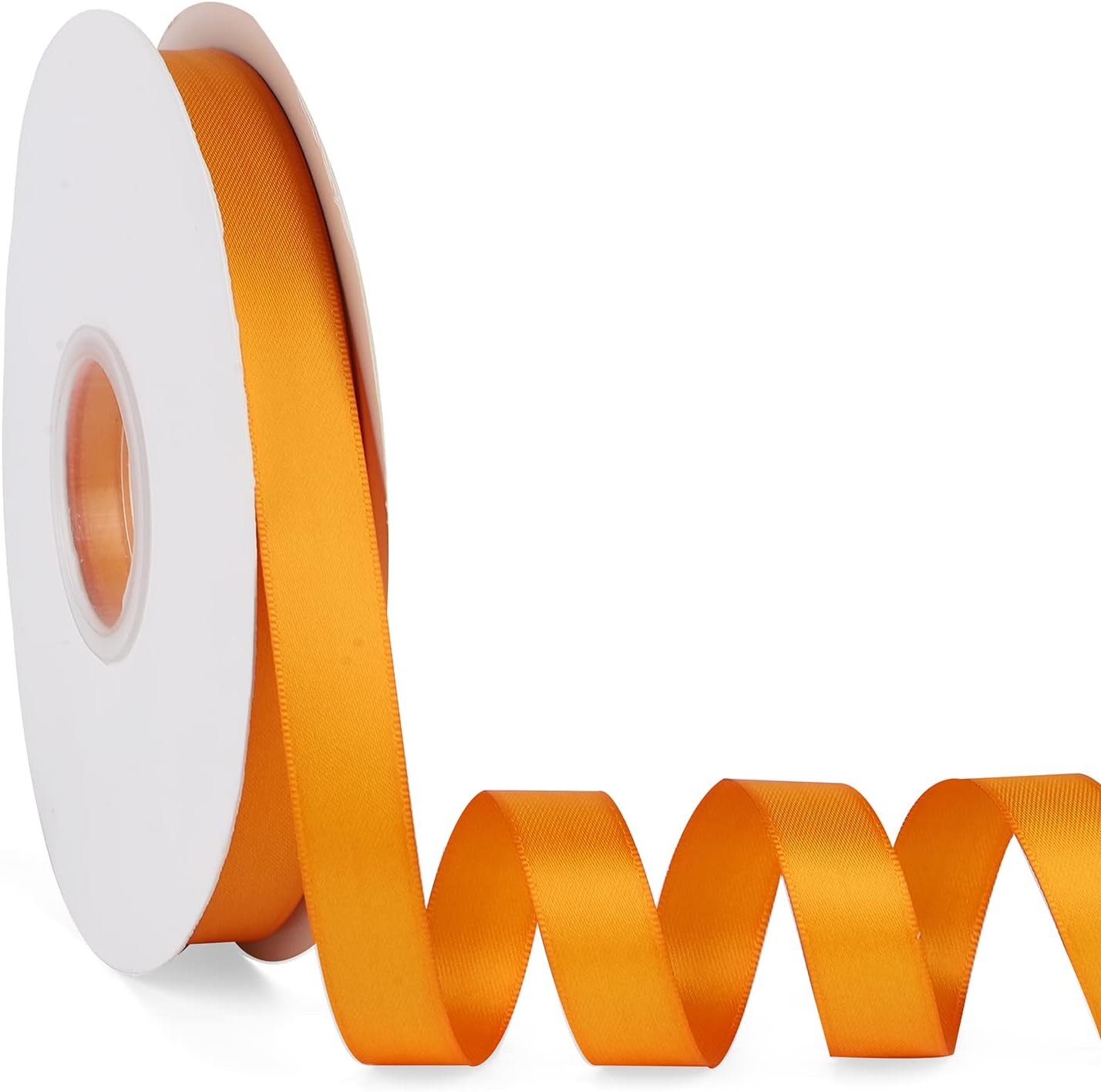Amazon.com: Double Faced Solid Color Orange Satin Ribbon 5/8