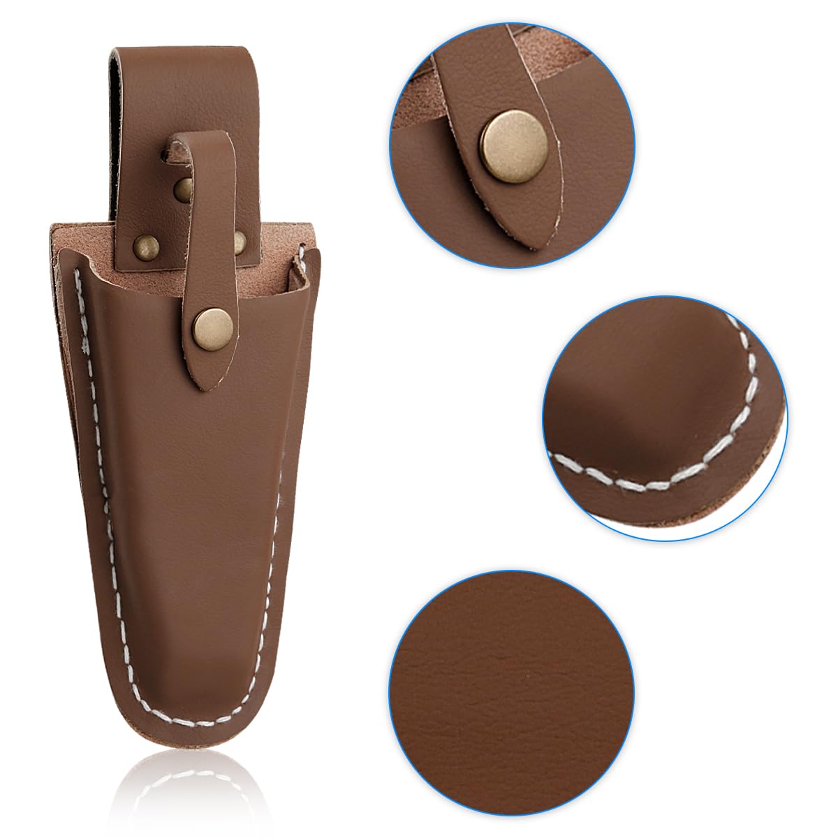 GLADFRESIT Garden Leather Tool Cover Scissors Pliers Cowhide Kit Waist Protector Protective Covers for Garden Shear Tools Protection Box - Image 3