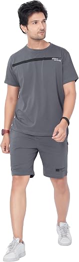 WEET Cotton T-Shirt and Shorts Set for Men,Night Wear for Men,Men's Pyjama Set 120