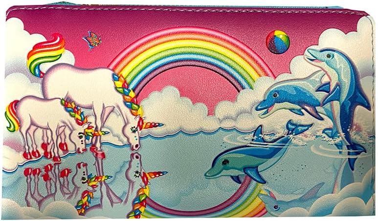 Loungefly Lisa Frank Unicorn Reflection Faux Leather Wallet, Pink