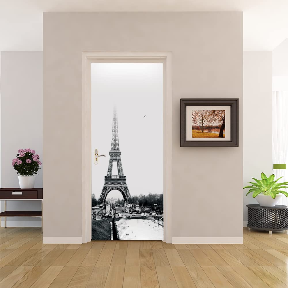 Autocollant porte adhesif 3D anti bulles pour deco cuisine facile