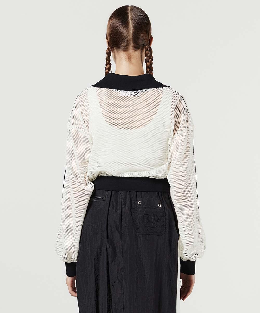 新品　ダブルスタンダードクロージング メッシュスキッパープルオーバー　ブラック ESSENTIAL / メッシュスキッパープルオーバー TOPS Night STORE