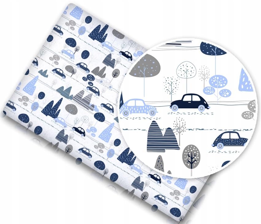 BABYMAM Baby Fitted Cot Bed Sheet Printed 100% Cotton Mattress 140x70cm Retro Cars