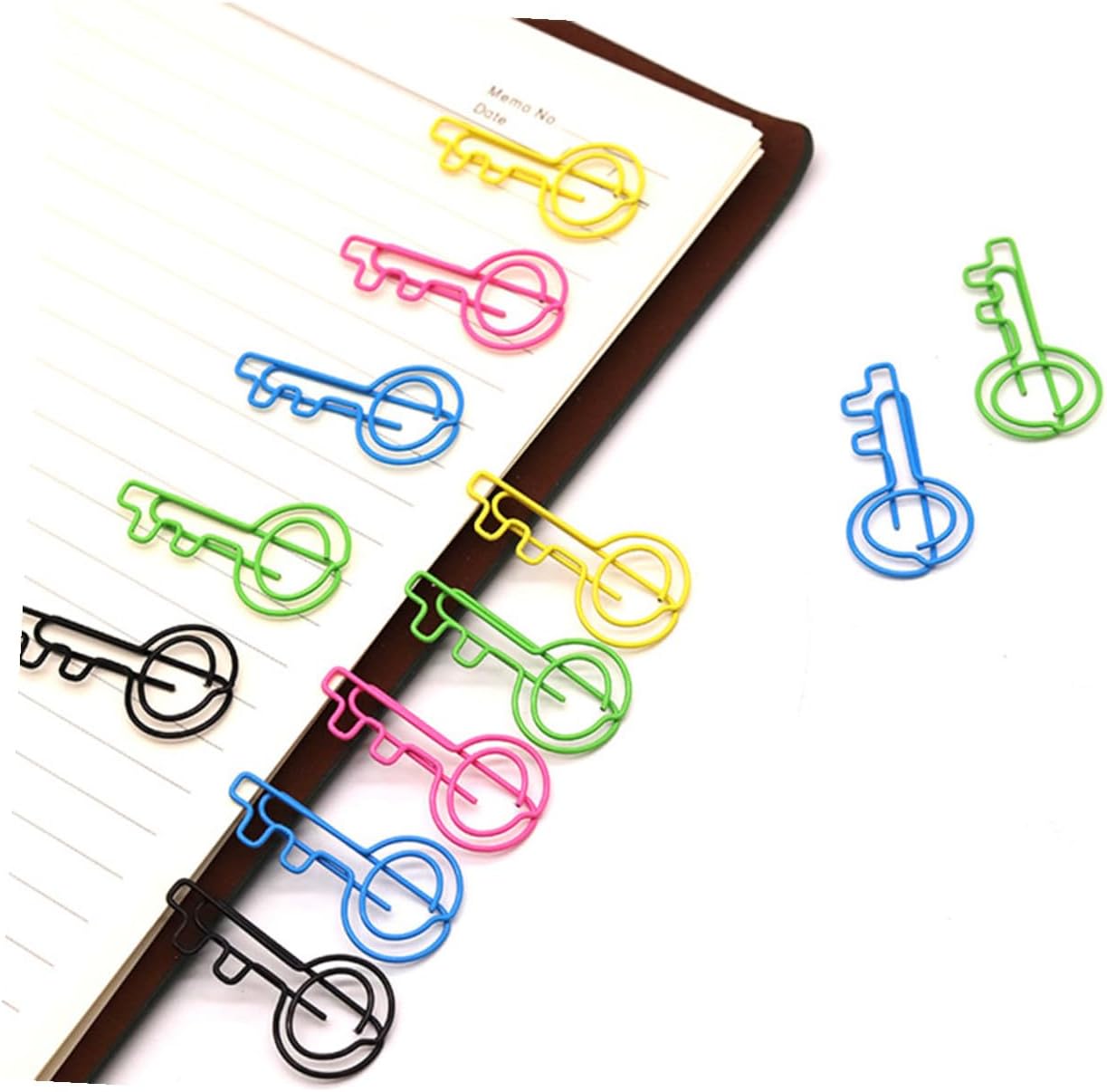 Metal Paper Clips 50pcs Key Shaped for Document Organization image 5