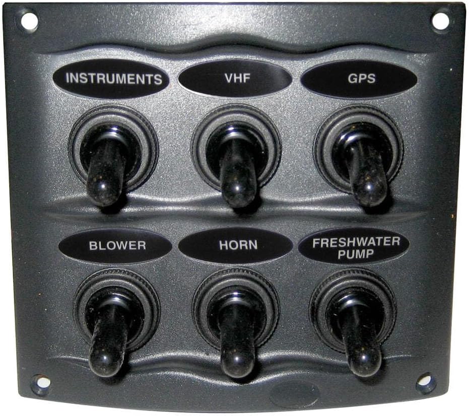 SPLASHPROOF Switch Panel, 6 Way