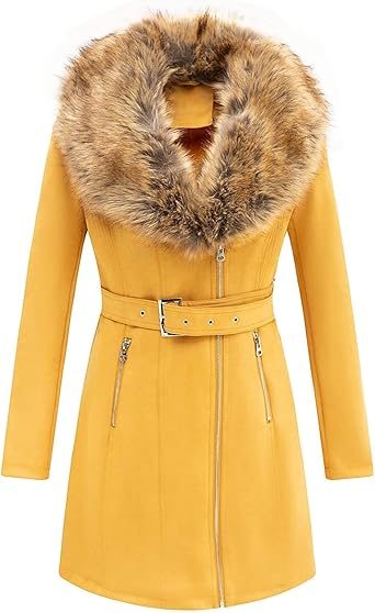 faux suede winter coat