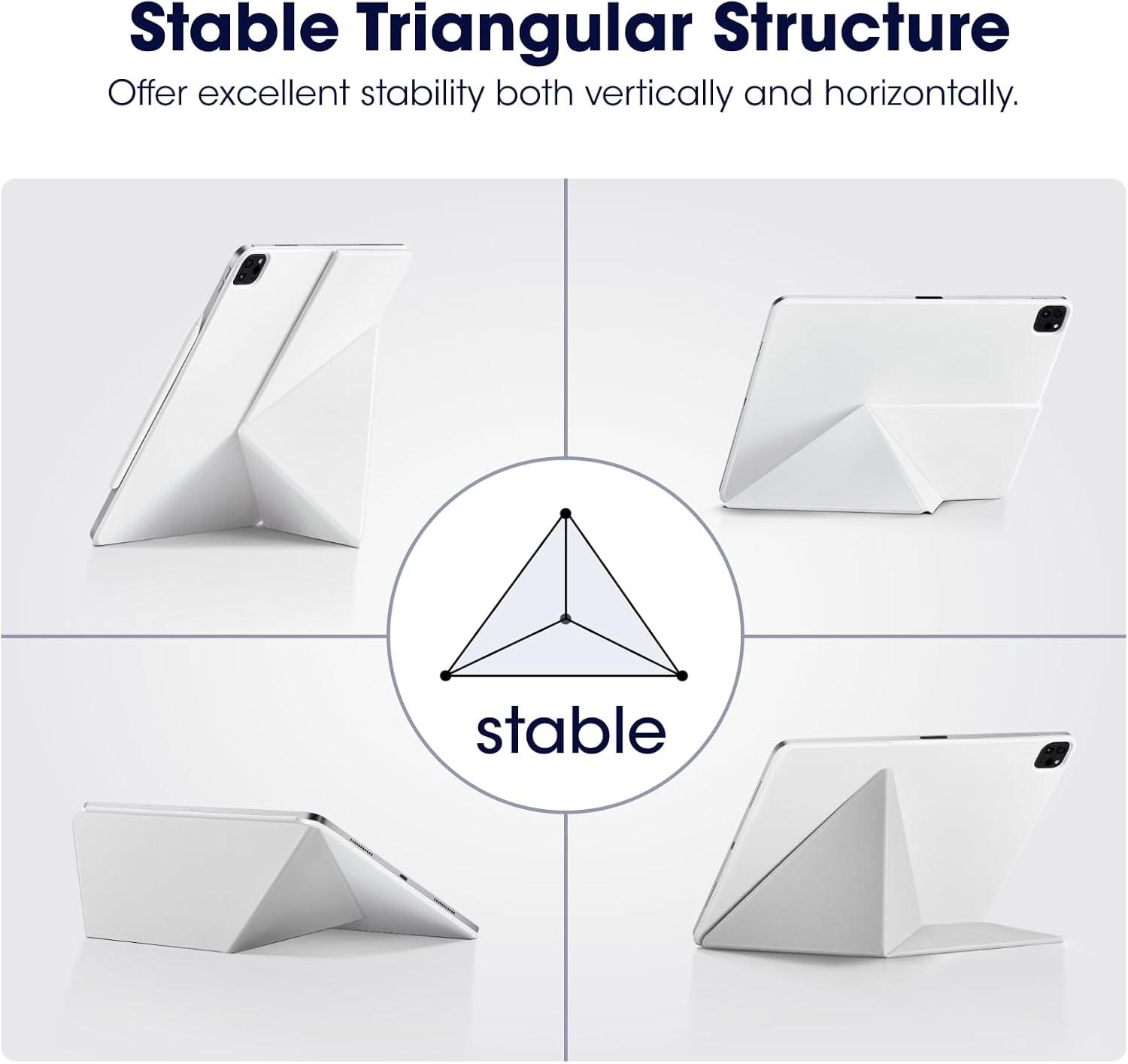 PITAKA for iPad Pro 11 Inch Case 2025/2024, Compatible with iPad Pro M5/M4, Portrait/Landscape Magnetic Case with Pencil Holder, 4 Standing Angles and - White - Image 7