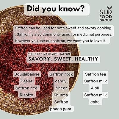 Persian Saffron Spice from Afghanistan by Slofoodgroup, Premium Quality Saffron Threads, All Red Saffron filaments for cooking, tea, Baking and More, Grade 1 Quality 1 Gram