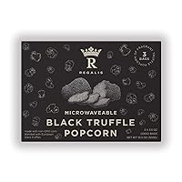 Vista 1 de Regalis Palomitas de maíz de trufa negra para microondas, granos sin OMG, trufa europea negra real, 3 bolsas