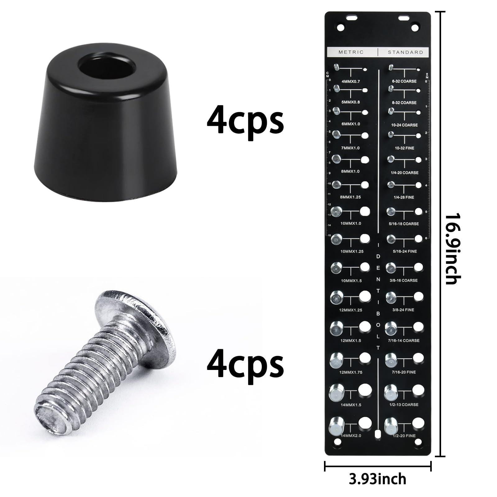 Snapklik.com : Comfylichi Thread Checker, 28 Nut And Bolt Thread Checker
