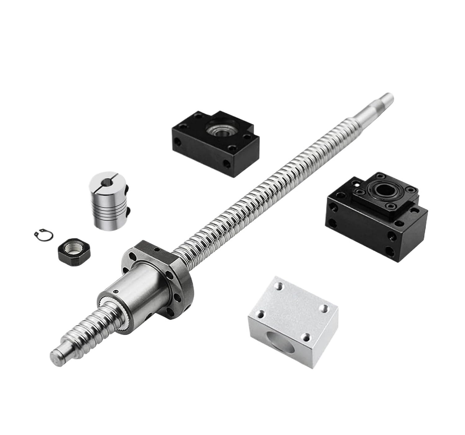 Linear Motion Ball Screw Machine Parts SFU1204 Ball Screw 200mm-700mm C7 End Machined BKBF10 Support Nut Housing D20L25 Coupling(250mm)