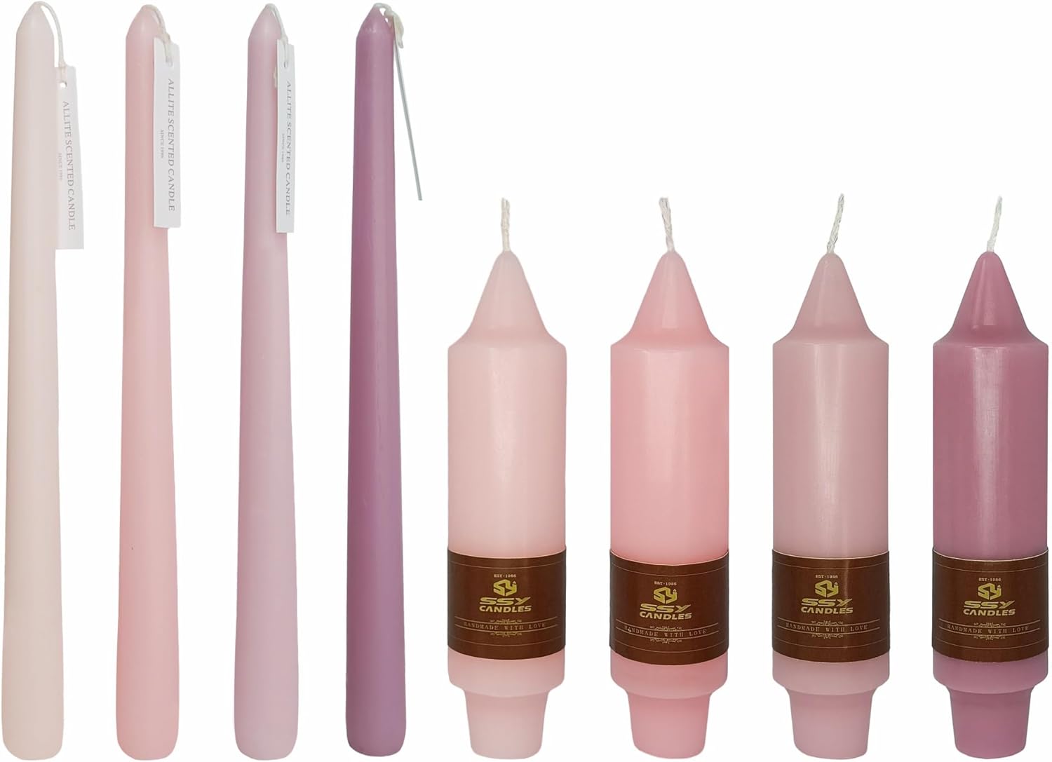 Taper Candle Pink Candle Sticks Colored Candlesticks Tapered Candles Unscented Wax Candle for Home Décor Weddings Festive Gifts
