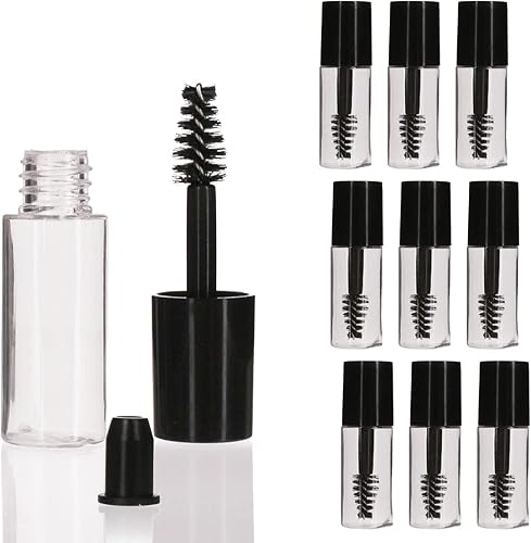 COSIDEA 10 tubos vacíos para rímel de 0.1fl oz y varita para aceite de ricino, contenedor de tubo de embalaje para crecimiento de pestañas de tamaño