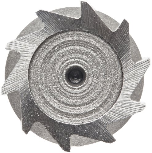 Keo 64040 High-Speed Steel Woodruff Keyseat Cutter, Uncoated (Bright) Finish, Round Shank, 1/2" Shank Diameter, 1/2" Cutter Diameter, 10 Straight Teeth, 1/8" Face Width #TOP2