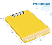 Vista 4 de Hongri Portapapeles con Almacenamiento con Soporte para Bolígrafo, Carpeta Portapapeles de Enfermería de Apertura Lateral de 8.5 x 11 Pulgadas