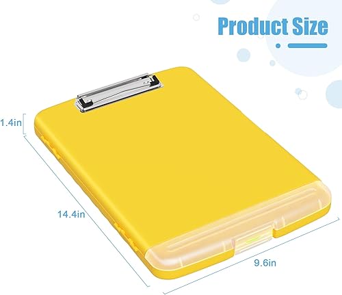 Miniatura 4 de Hongri Portapapeles con almacenamiento con soporte para bolígrafo, carpeta con clip de enfermería, 8.5 x 11 apertura lateral, alta capacidad, peso