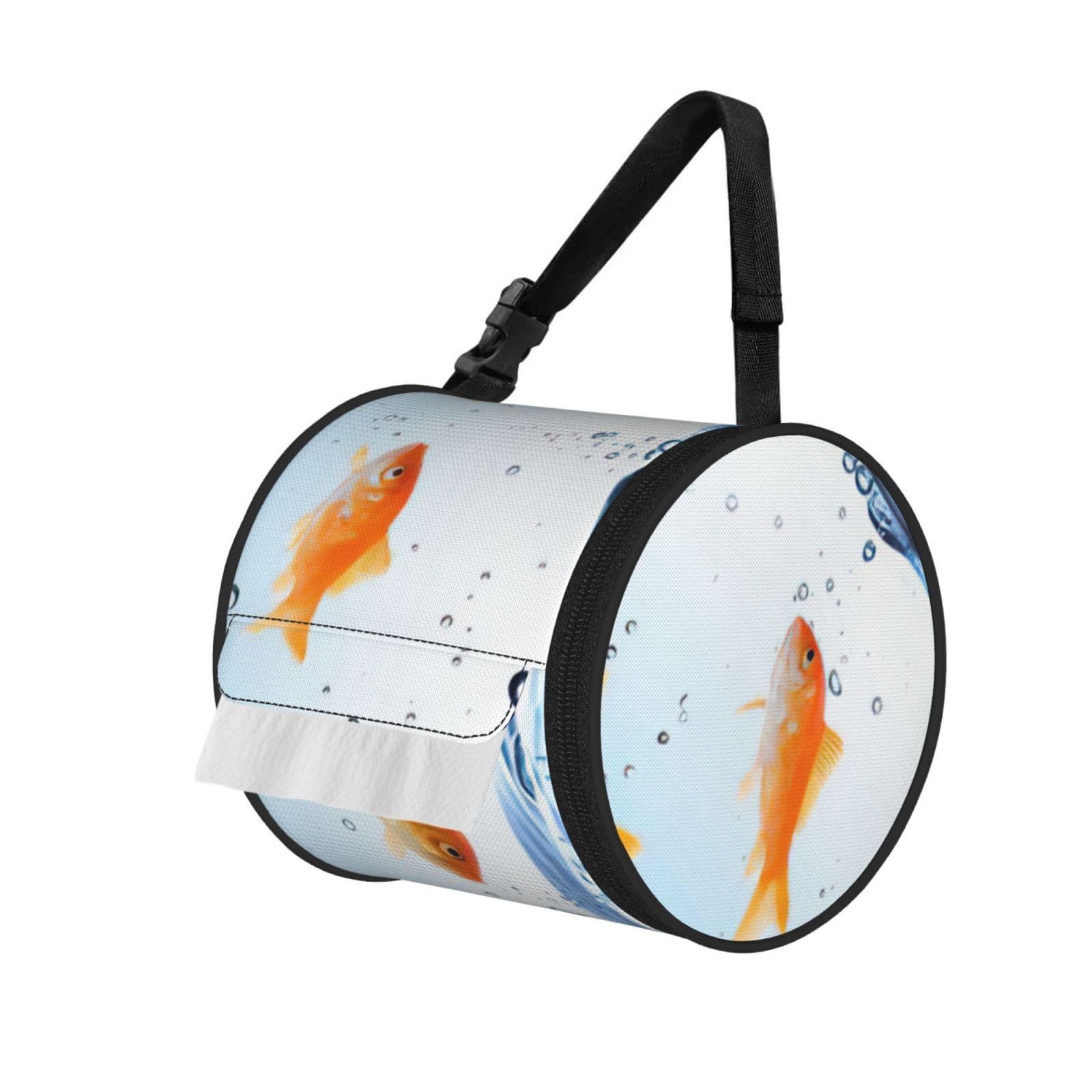 Fish In Water Print Fashion Tissues Organizer Box, Hanging Tissue Holder For Purse Coins For Car Office Daily Outing