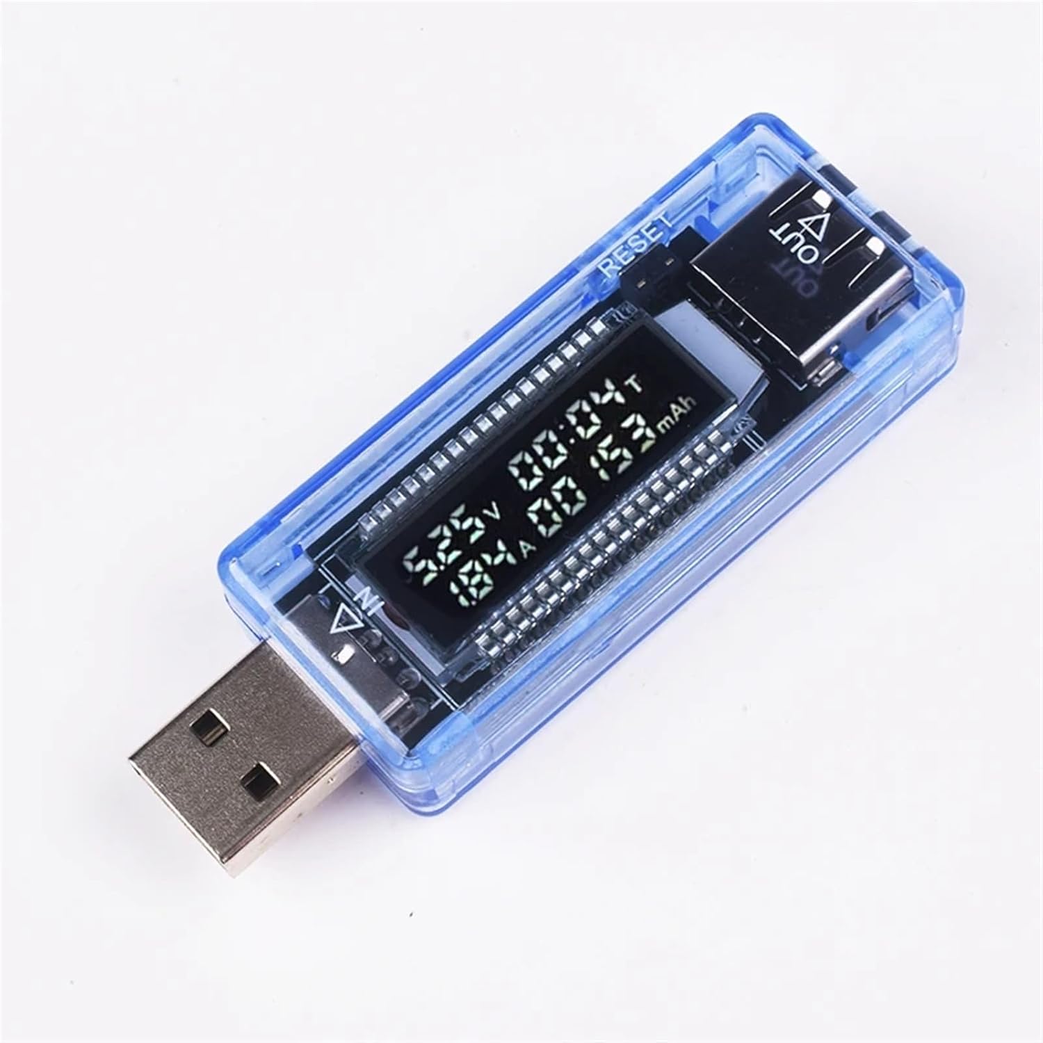 USB Voltmeter Ammeter Current Voltage Tester LCD Digital Display Power Battery Capacity Tester Measurement USB Charge Indicator(3 in 1)