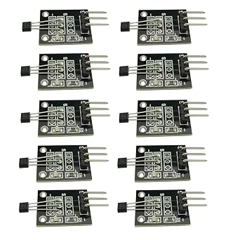 DC 3.3V-5V KY-003 Hall Effect Magnetic Sensor Module 3144E A3144 Hall Effect SensorPack of 10pcs