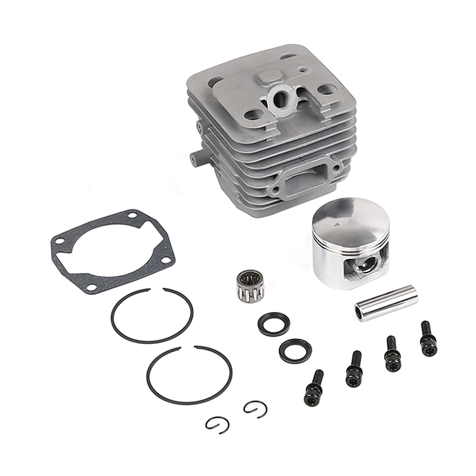 FLMLF 45CC Engine Cylinder with Double Ring Piston Kit for 1/5 Hpi Km Rv Baja Losi RC Car Parts