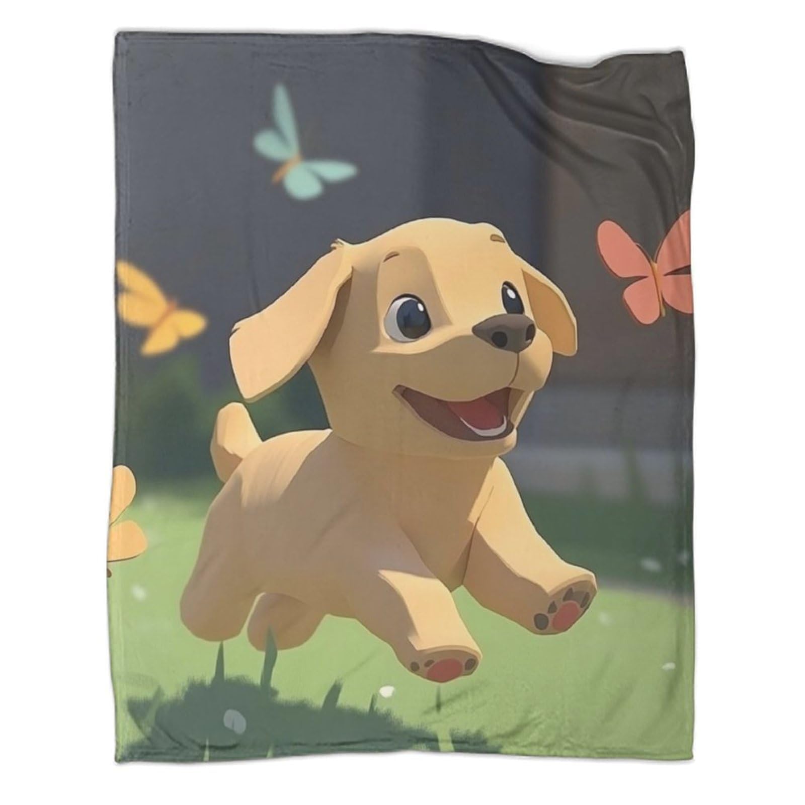 Couverture polaire Golden Retriever plaid chaud en peluche sherpa 3D pour adulte