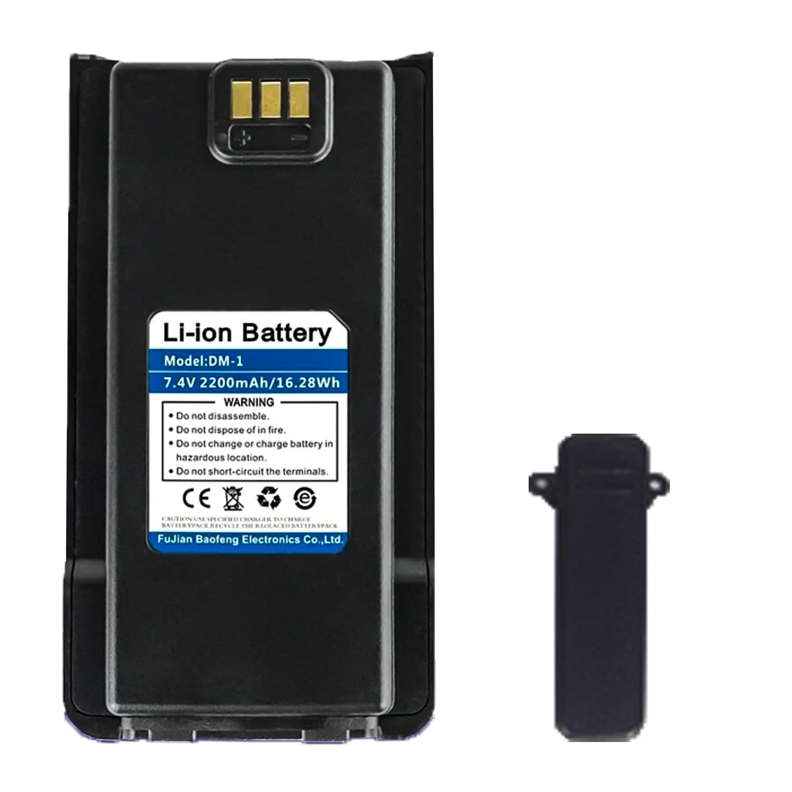 BAOFENG DM-1701 Radio Battery Replacement Original DM-1 Li-ion Battery DC7.4V with Belt Clip DMR DM1701 Two Way Radio Accessories