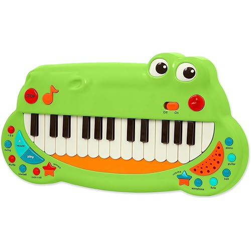 Battat – Toddler Musical Instrument – Animal Keyboard Piano With 5 Settings – Crocodile Piano – 2 Years+