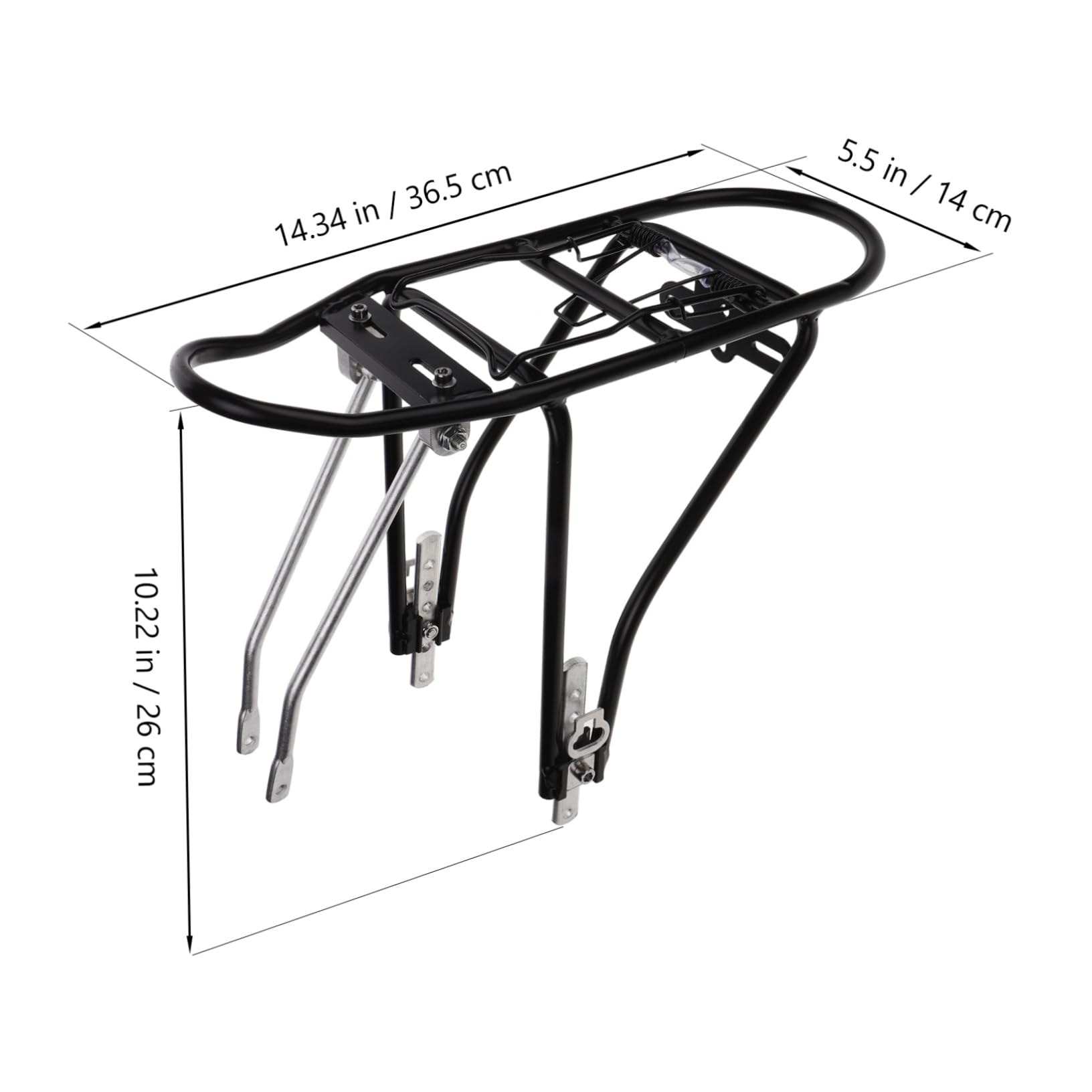 Cabilock Aluminum Rear Cargo Rack for Bikes Heavy Duty Bicycle Luggage Rack for Frames Bike Accessories for Cargo Transport and Travel