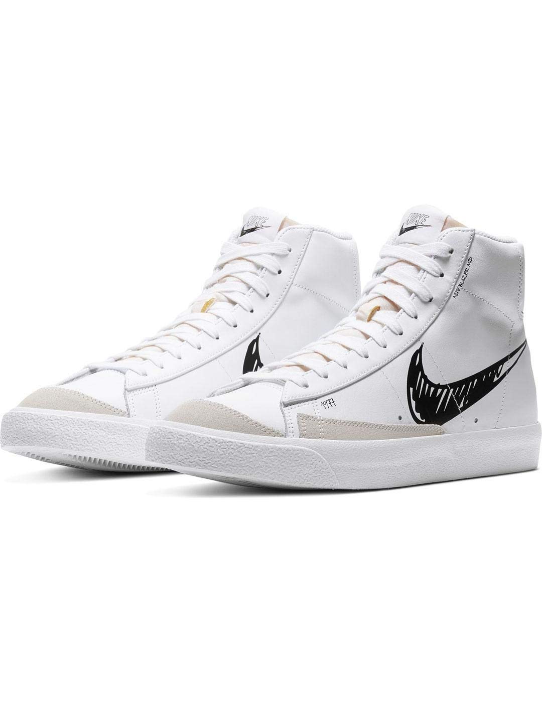 Nike Marynarka Mid Vntg '93, męskie buty do koszykówki, białe (białe/czarne platyny), 42,5 EU, Biały, czarny, platynowy odcień, 42.5 EU