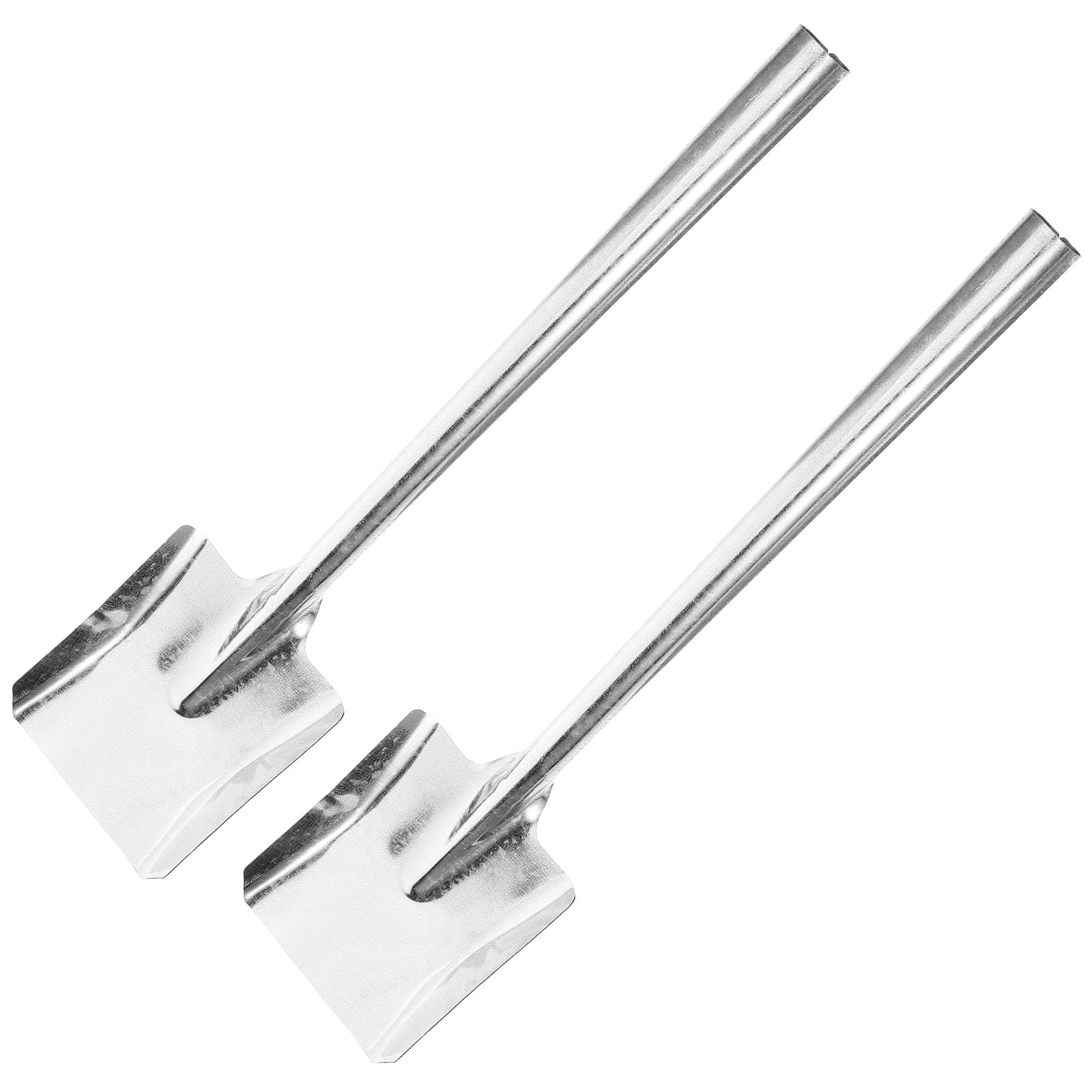 Pelle à charbon en fer argenté BETOOKY avec tête plate extra-large pour cheminée