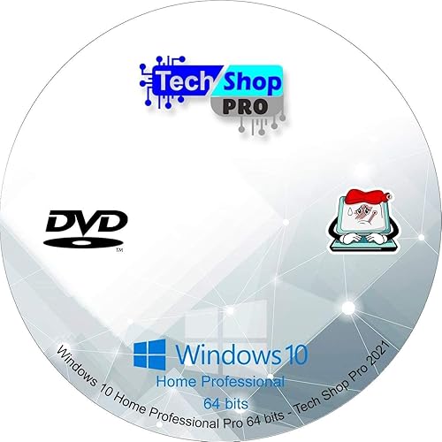 Tech-Shop-pro Compatible Windows 10 Home 3264 Bit DVD. Install To Factory Fresh, Recover, Repair and Restore Boot Disc. Fix PC, Laptop and Desktop.