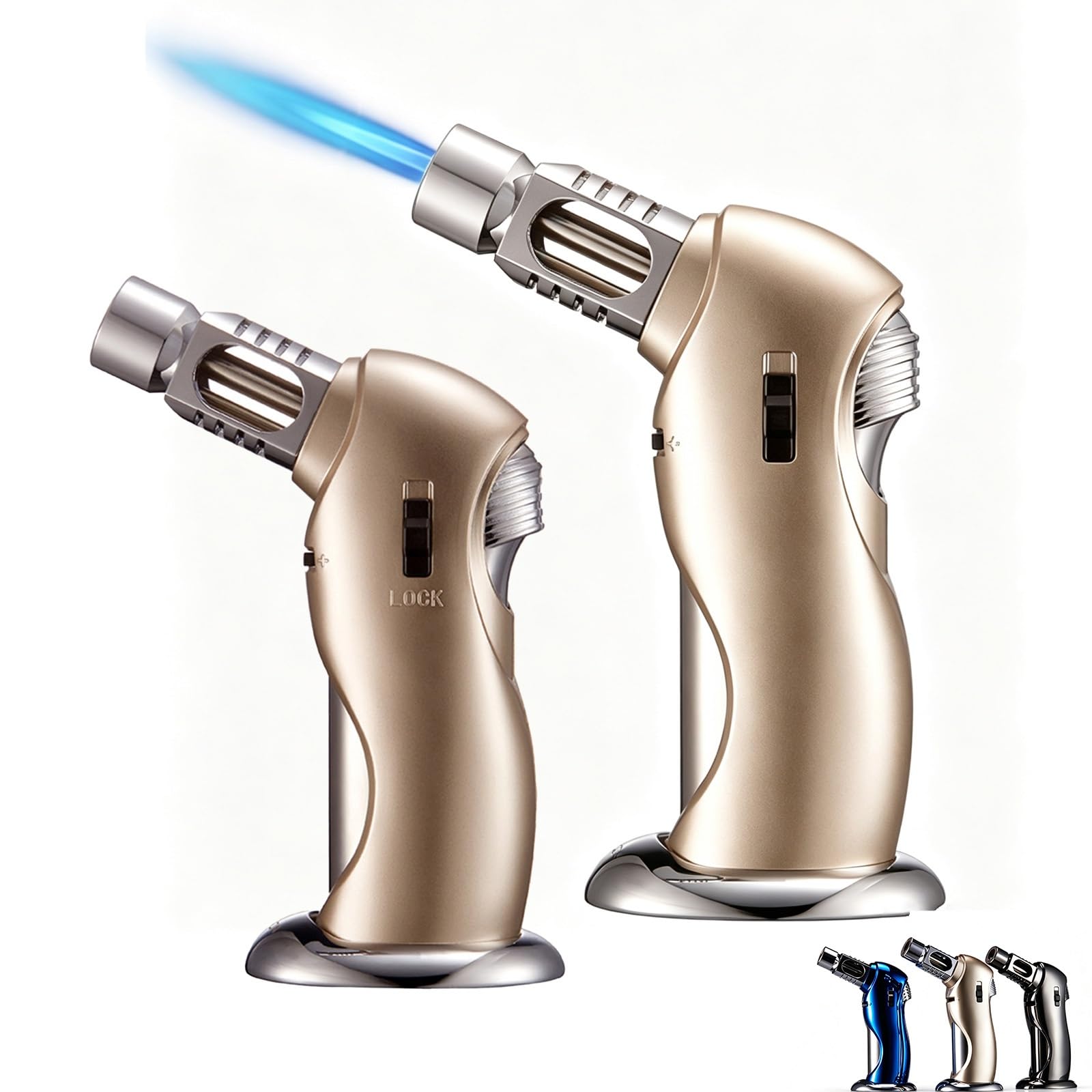 JHCYDM Windproof butane lighter ，Can lock the flame Torch lighter