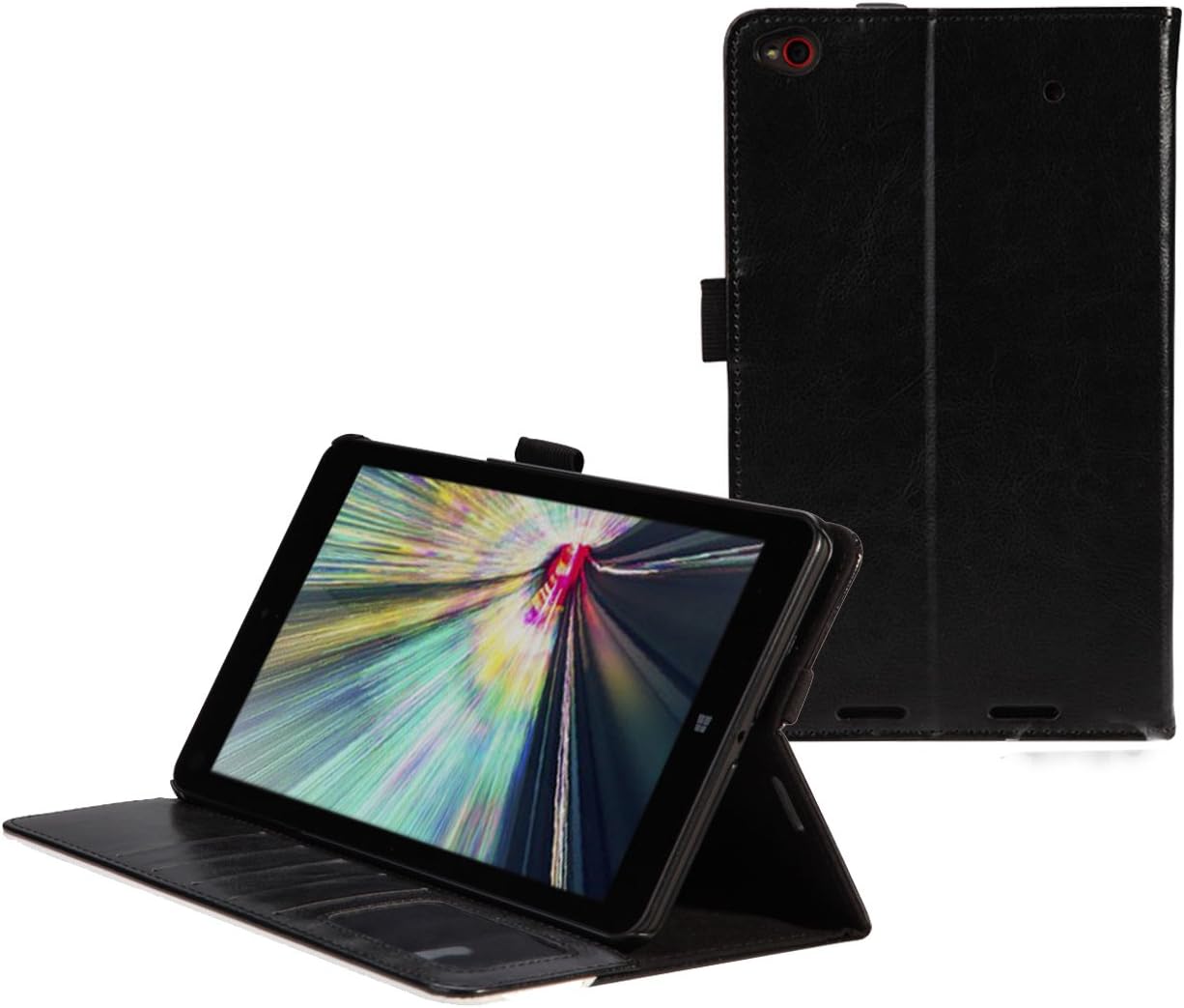 AceAbove Lenovo Thinkpad 8 Case - SlimBook PU Leather Folio Stand Case for Lenovo Thinkpad 8 64 GB Tablet (Window 8.1) Black (3 Year Manufacturer Warranty From AceAbove)