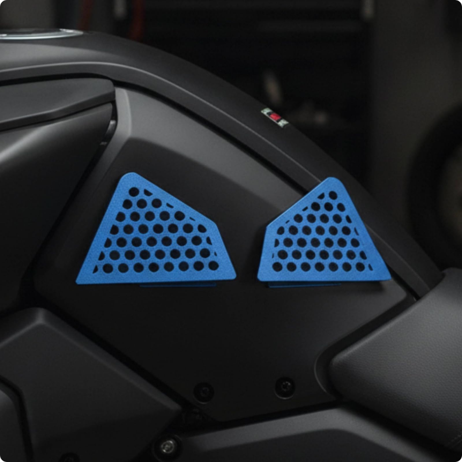 Cubierta de Depósito de Motocicleta Tapa Embellecedor Frontal Inserto Rejilla Panal Pieza Estética Plástico Resistente al Diseño, Rojo