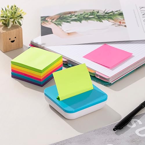 Miniatura 3 de Paquete de 12 notas adhesivas emergentes de 3 x 3 pulgadas, bloc de notas superadhesivas de colores brillantes, 6 colores, adhesivo fuerte