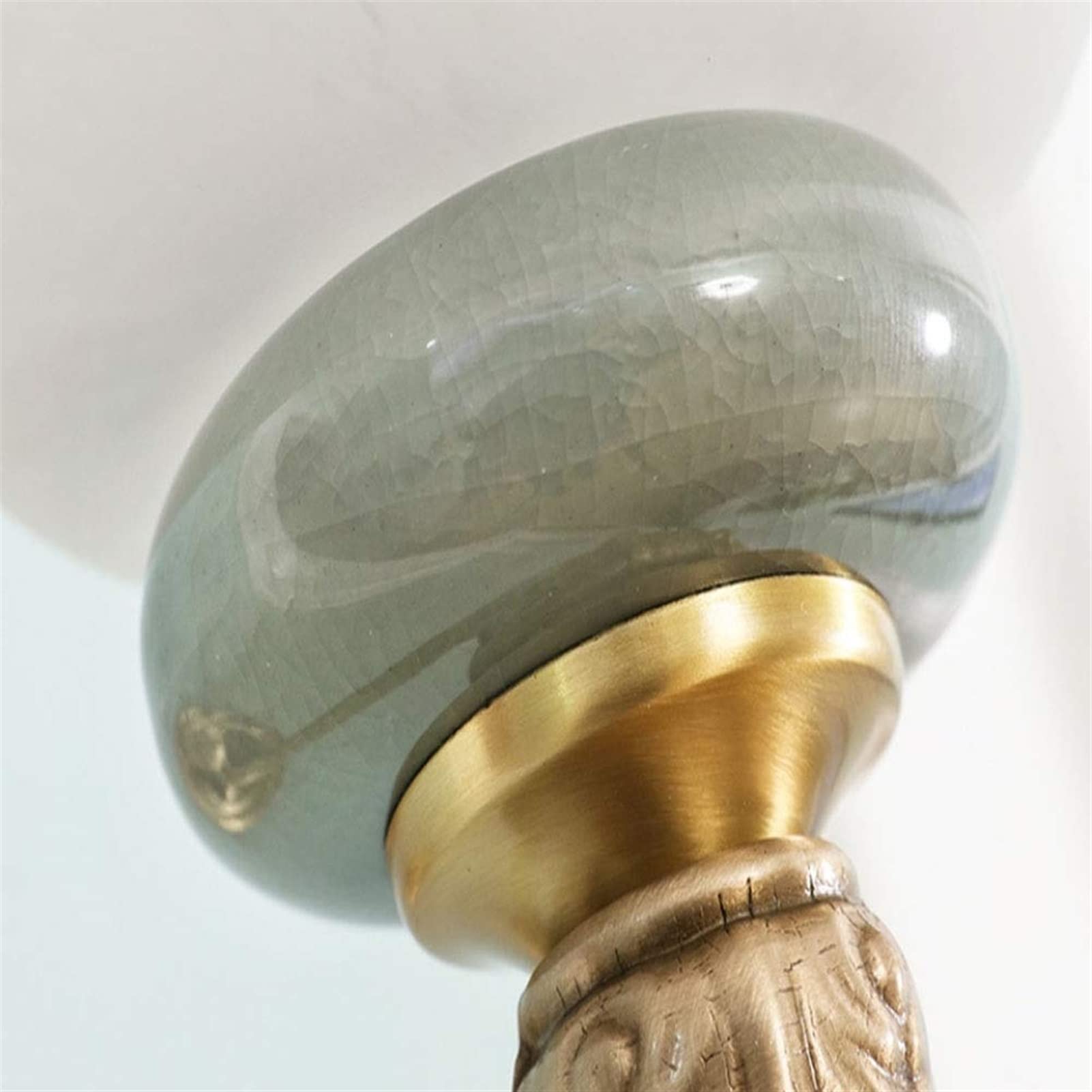 Lampada da Parete, Moderna, Interamente in Rame, in Ceramica, per Soggiorno, con Sfondo cinematografico, Luce Calda per Camera da Letto, Comodino, Luce Notturna, luci Creative per
