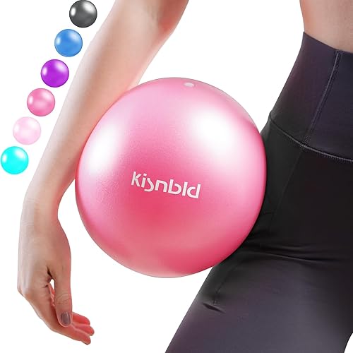 Miniatura 1 de Pequeña pelota de ejercicio, mini pelota de pilates de 9 pulgadas, mini pelota de yoga antideslizante y resistente a estallidos para estabilidad,