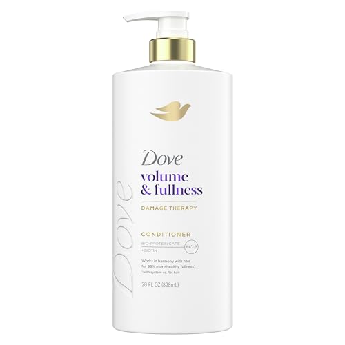 Dove Conditioner Volume & Fullness for Fine, Thin Hair with Liquid Bio-Protein Care Technology and Biotin 28 Fl oz