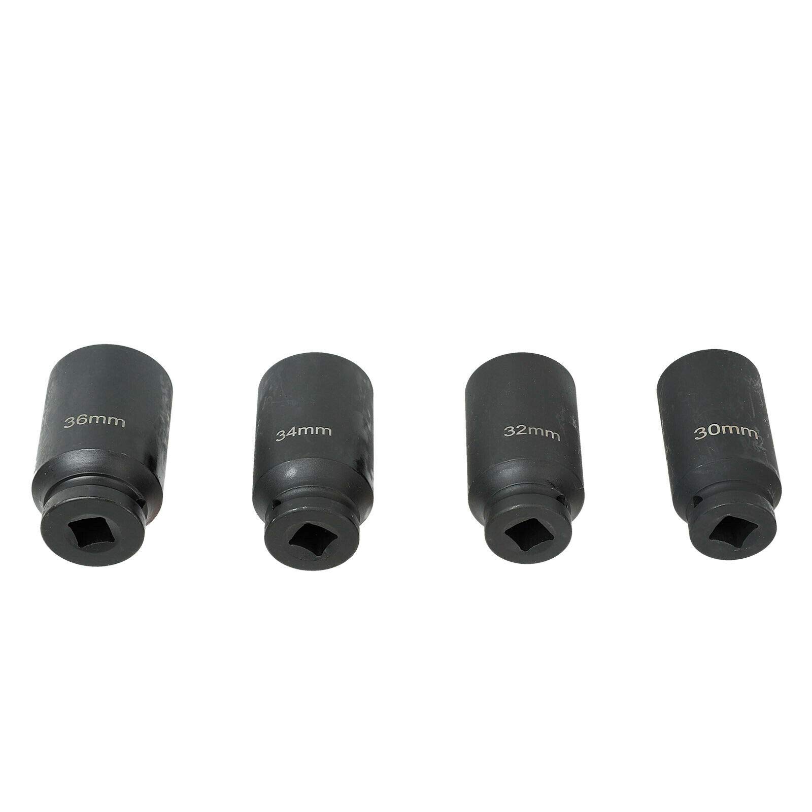 9-Piece Deep Impact Socket Set 1/2" Drive - Metric 29-38mm, 6-Point Cr-V Steel With Storage Case