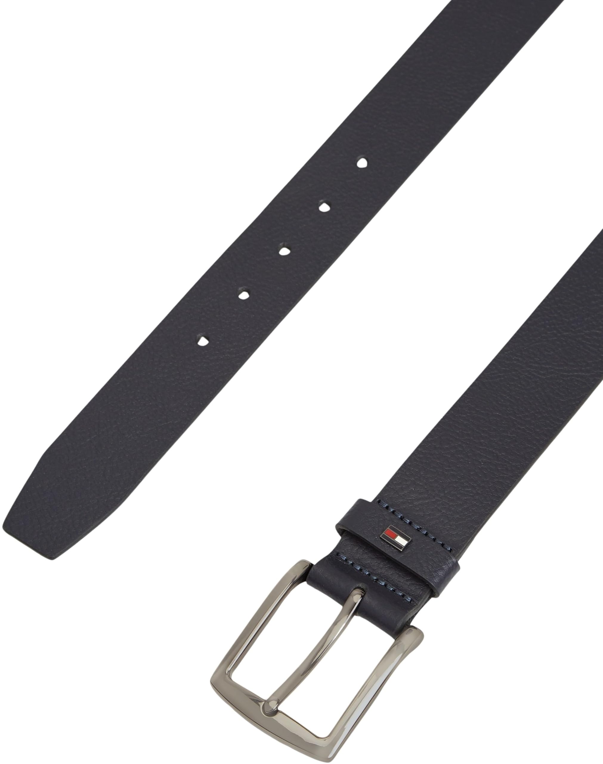 Tommy Hilfiger Herren Gürtel Denton Pebble 4,0 cm Dornschließe, Blau (Space Blue), 90 cm – Ansicht 2