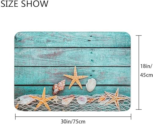 Miniatura 9 de Britimes Tapetes de baño azules para baño, alfombras de baño antideslizantes, diseño de pulpo, cubierta lavable, tapete para decoración de baño, 16