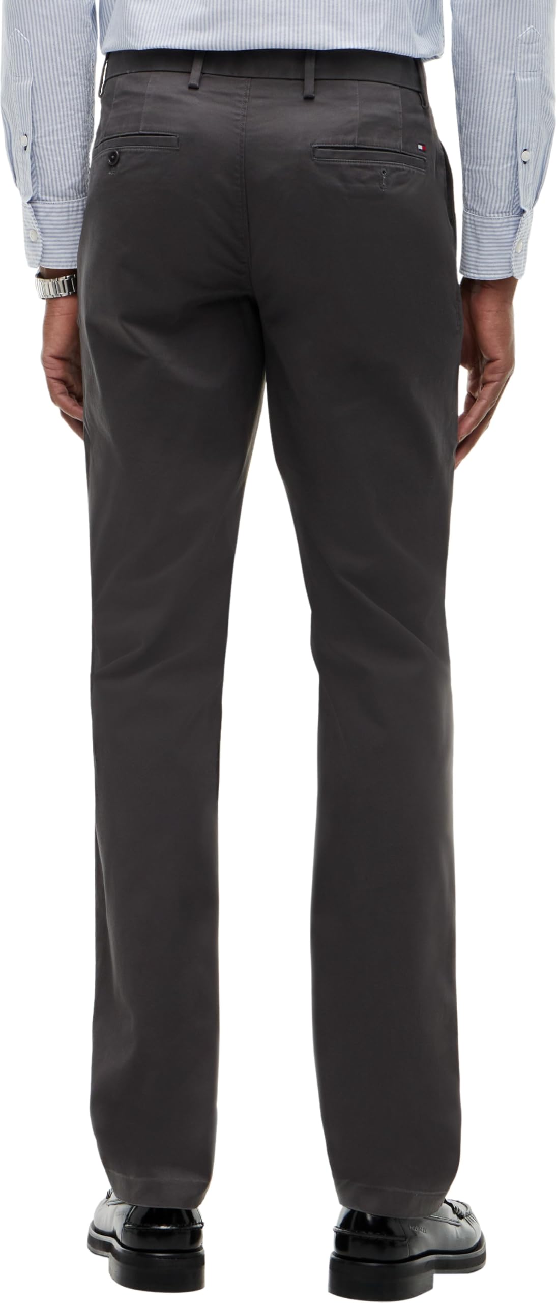 Tommy Hilfiger Herren Hose Core Denton 1985 Pima Cotton Chino, Grau (Dark Ash), 33W/30L