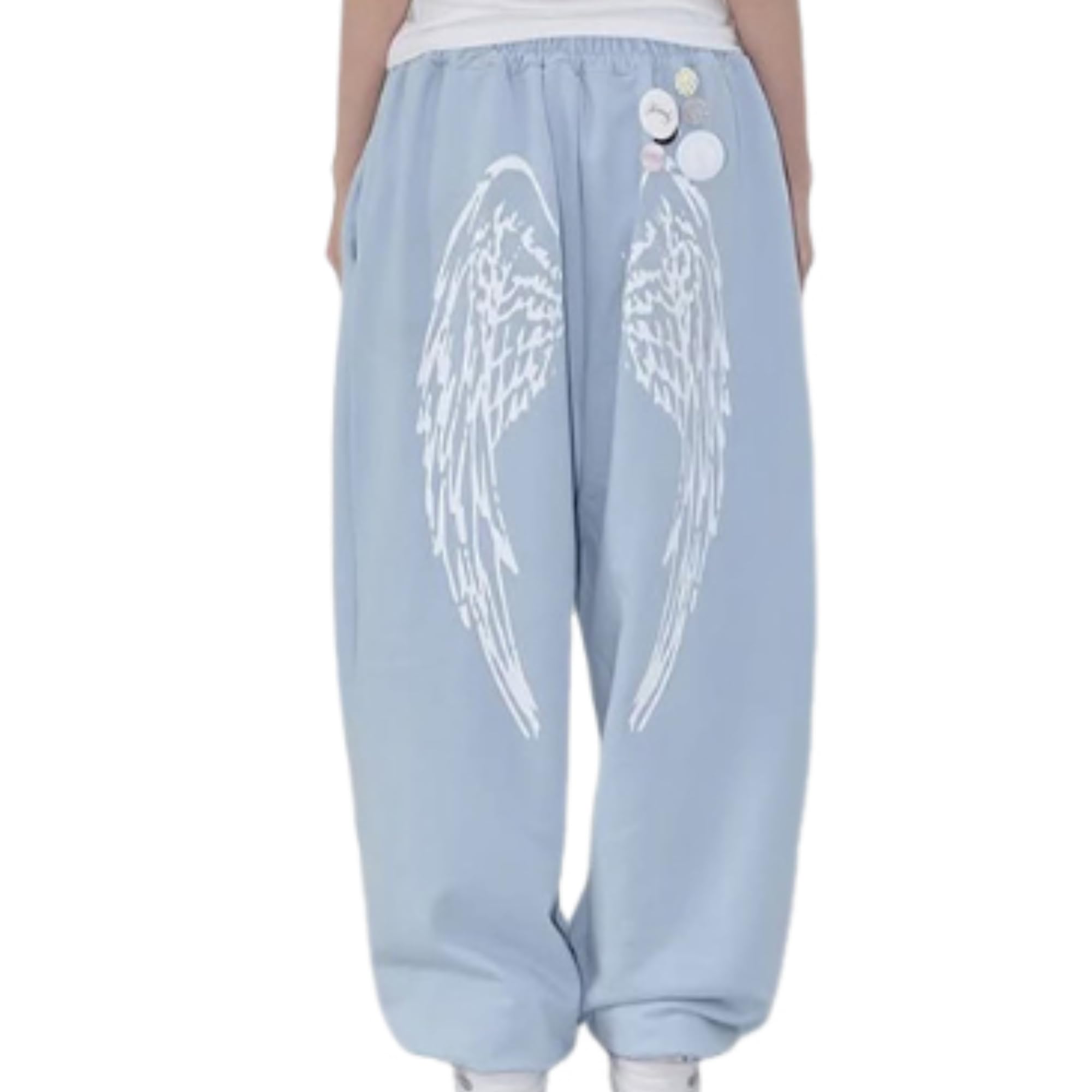 Vhitler Cute Streetwear Pants Jersey Wide Leg Grunge Sweatpants Y2k Women Baggy Teen Drawstring Pants