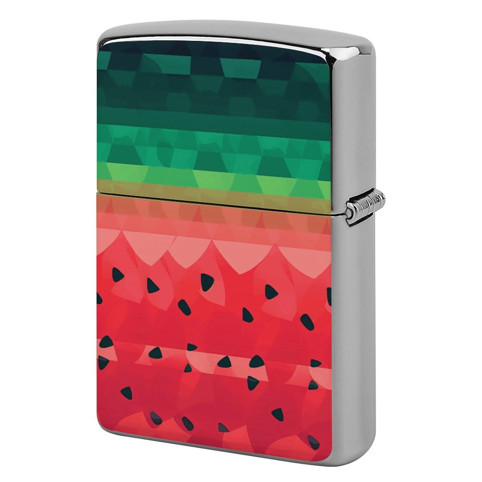 Gradient Watermelon Lighter Case for Men, Personalized Lighter Cover for Valentine's Day Gifts, Flip-Top Lighters Shell for Outdoor, Portable Lighters Protective Sleeve