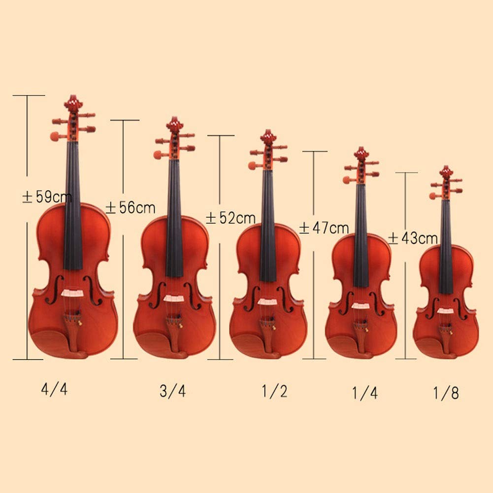 Violino Standard da Studente, per Principianti, Violino introduttivo for Adulti, Principianti, Studenti Universitari, Bambini Che imparano in Legno massello Puro Grado Professionale Fatto a Mano (Siz