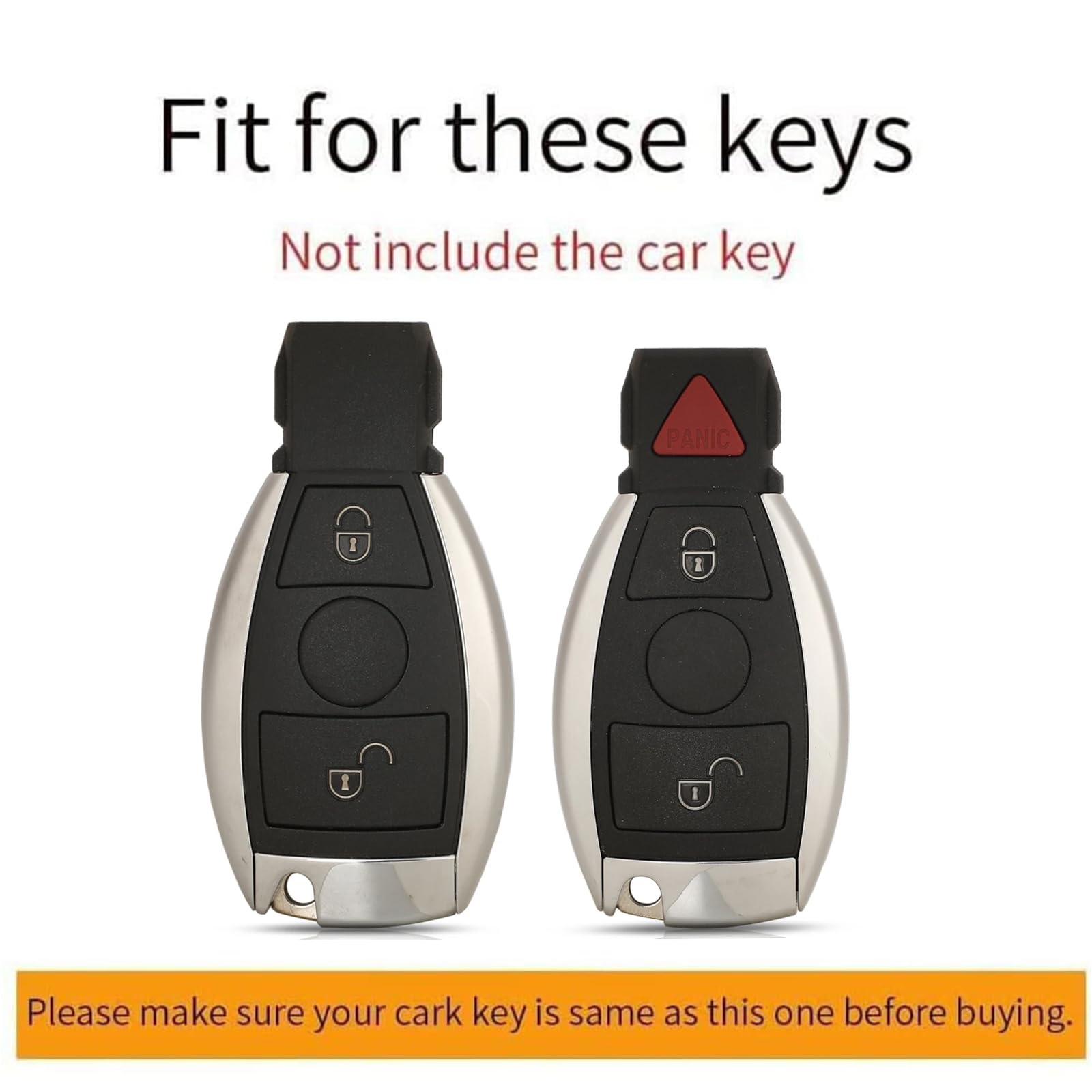 2 Stück Schlüsselhülle Carbon Optik Für Mercedes | Kompatibel Mit W204, S204, W203, W211, W212 Modellen