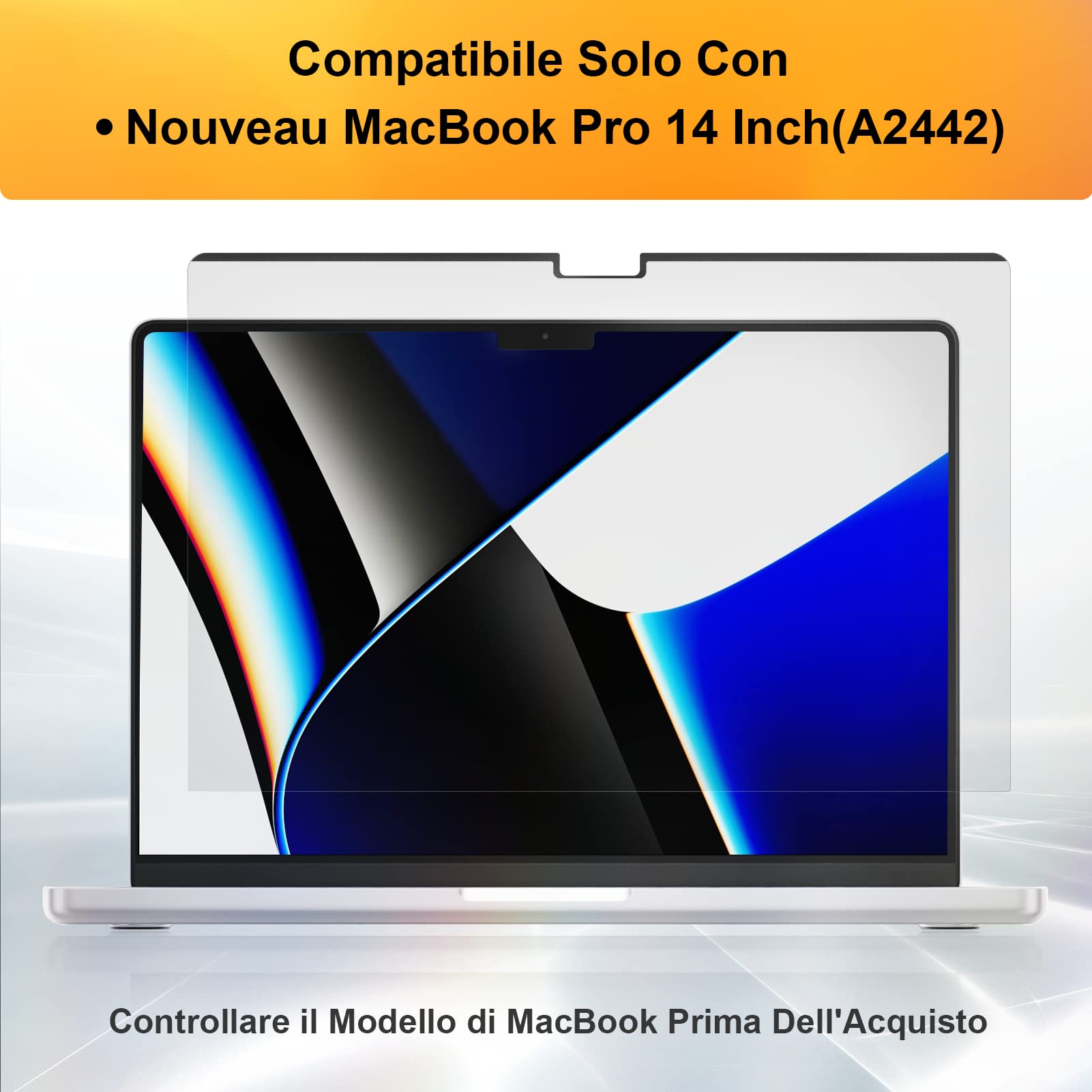 Mamol Filtro Privacy Magnetico per MacBook PRO 14 Pollici (2021-2024, M1-M4), Pellicola Privacy Filter MacBook PRO 14" Rimovibile, Anti Luce Blu Mac Filtro Privacy Schermo per MacBook 14 Pollici