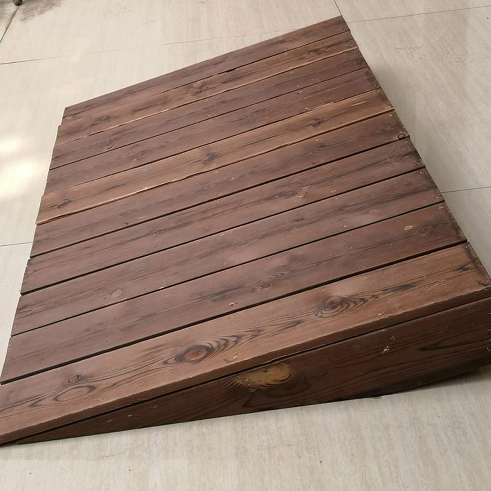 Rampa de umbral de Puerta EMISOO, rampa de Entrada de Madera Maciza, rampa de acera para Silla de Ruedas, rampa de Acceso portátil para Bicicleta y Motocicleta, 10/18/20/25 cm de a