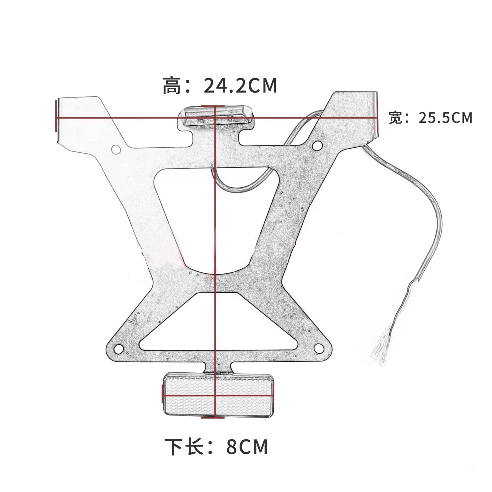 Supporti per targhe Moto per TMAX500 per TMAX 500 2001-2007 Parafango Posteriore Supporto Luce Targa Hugger Portatarga Moto
